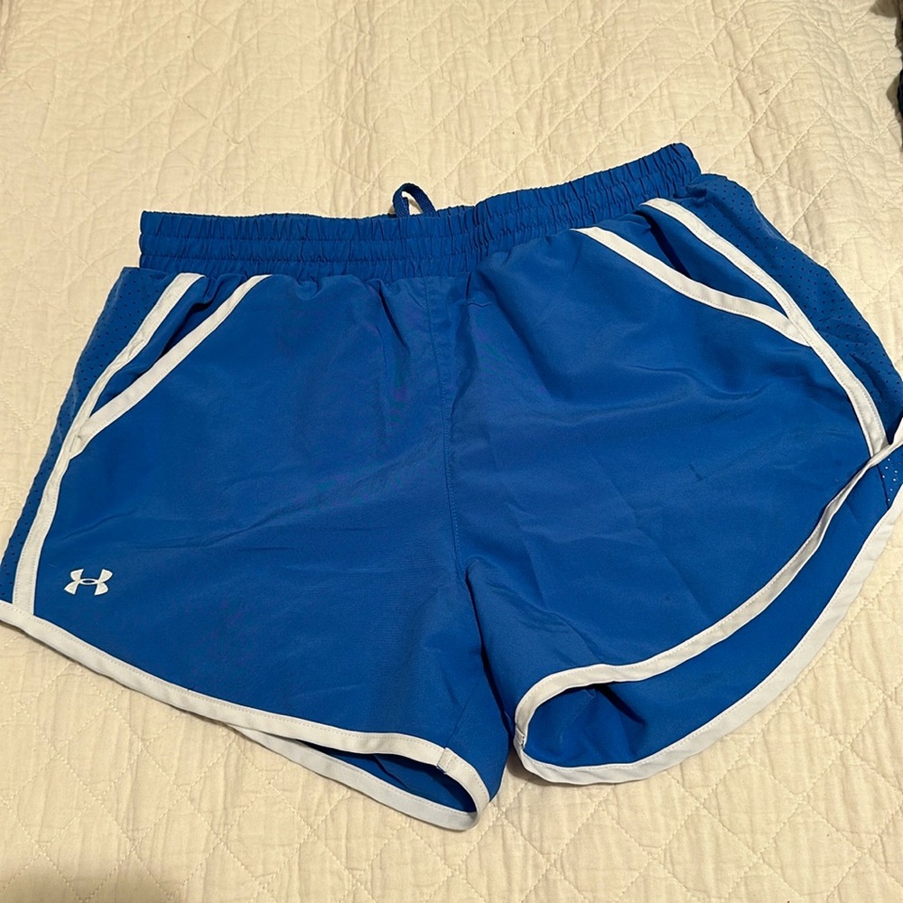 Blue athletic shorts